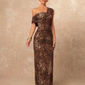 Multicolor Elegant Women's Glitter Maxi Dress